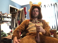 Holiday reindeer costume play