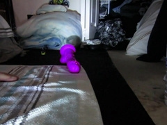 DEEP WITH MY MASSIVE PURPLE FAKE PENIS