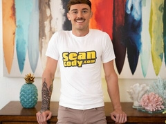 Horny bottom monster-dicked in a standing position