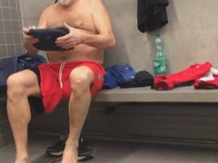 Goated father displays lil knob in locker bedroom