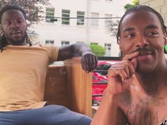 2 nasty black boys smashing on the balcony of their building