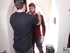 Gay slut is about to cry with a hard dick in his anus