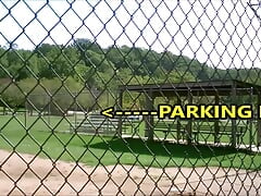 Crazy Jacking Off in a Wide Open Park Field September 2014