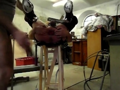 Master makes him disguise, spank him, he fucks him (Found)