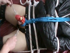 Restrained and helpless - an intense gay BDSM session with a Hungarian hunk
