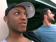 Watch this hot black guy pulverize a white buddy with his hot tongue