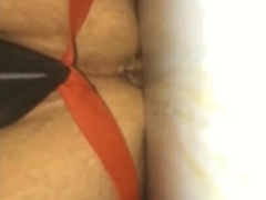 Cummy Hole Penetrated by a Skinny Sex Toy 3