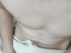 Busting a huge load all over my body