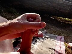 Nik Nude Outdoor Walking & Cumshot