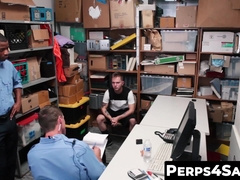Tatted sweet perp Penetrated by a horny cop till he cums