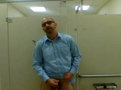Jerking in a public restroom 2