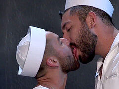 Gabriel tucks into Bruno's backside