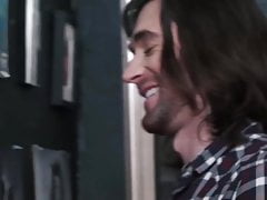 Twink with huge cock fucks submissive guy