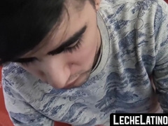 LecheLatinos.com - Handsome Latino takes a raw cock in his ass before getting paid
