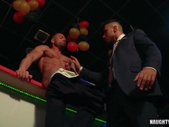 Watch this hot muscle stud take it up the ass and load in his mouth