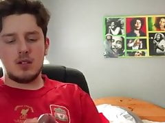 Young Guy Strokes Big Cock