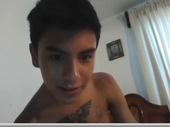 Asian Twink With A Thick Cock Blows His Load