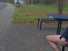 German daddy wanking outdoor