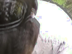 Jocks pounding bareback outdoor after sexy P-O-V shaft sucking