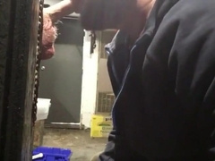 Amateur Gloryhole in My Private Garage