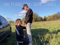 BLOW A COCK A GAY-FOR-PAY FELLOW OUTDOOR