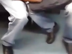 Cock sucking in public transport