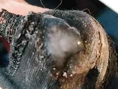 cumming through her dirty gusset