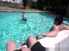 Twink Step Brother Sucks Off His Step Brother And His Straight Friend By Pool
