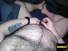 Hairy Bear Monk3yMing0 POV Cumshot with my Toy.