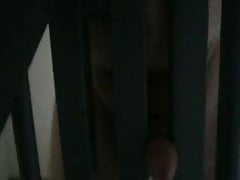 handjob cumshot in public place