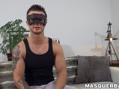 Hot jock Jackson Stock puts his hands and hard cock to work