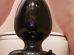 Really 80 mm big anal plug first attemp