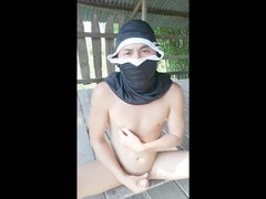 Gay masturbate, jerking off, gay mask