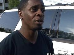 Queer slut gets picked up by a black fucker