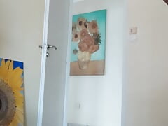 Kinky office wetting and jerk