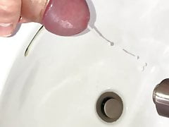 Cumming into the sink