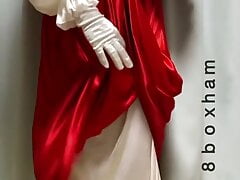 with red nightgown