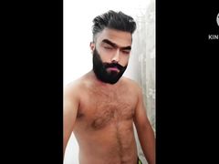 Indian Desi hairy Gym boy big cock cumshot big hairy body