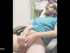 Private moment of self-pleasure at my workspace