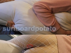 Nutting arms free-for-all from my beloved guts plaything in sofa