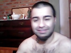 Sexy latino bear wanking