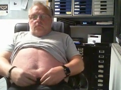 Huge cock webcam, fat guy big cock, gay office