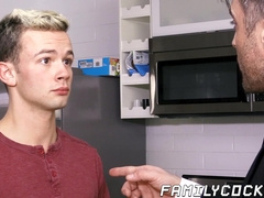 Clumsy stepdad sucked off before breeding young ass