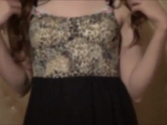 Sissy in new dress and panties 12
