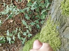 Jerking off in forest