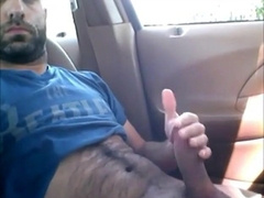 Pajote de barbudo peludo en el coche234