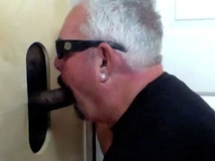 Ebony Guy Gives Gloryhole Cum Facial