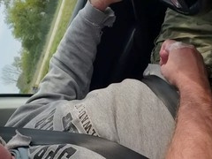Steamy car handjob compilation featuring KennieJai