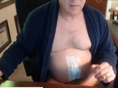 Horny Grandpa Wanking His Big Hard Cock 3