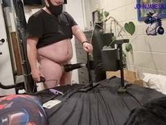 Horny guy from New Zealand rides a gay anal sex machine like a pro!